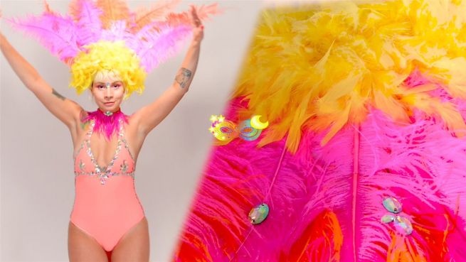 go to DIY: Federkrone für Fasching